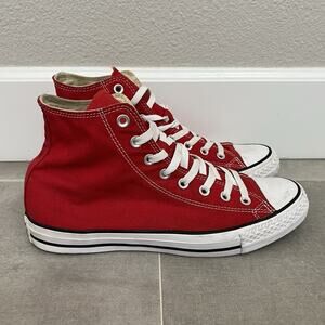 Converse Chuck Taylor All Star Mens 9/Womens 11 Red High Top Casual Shoes